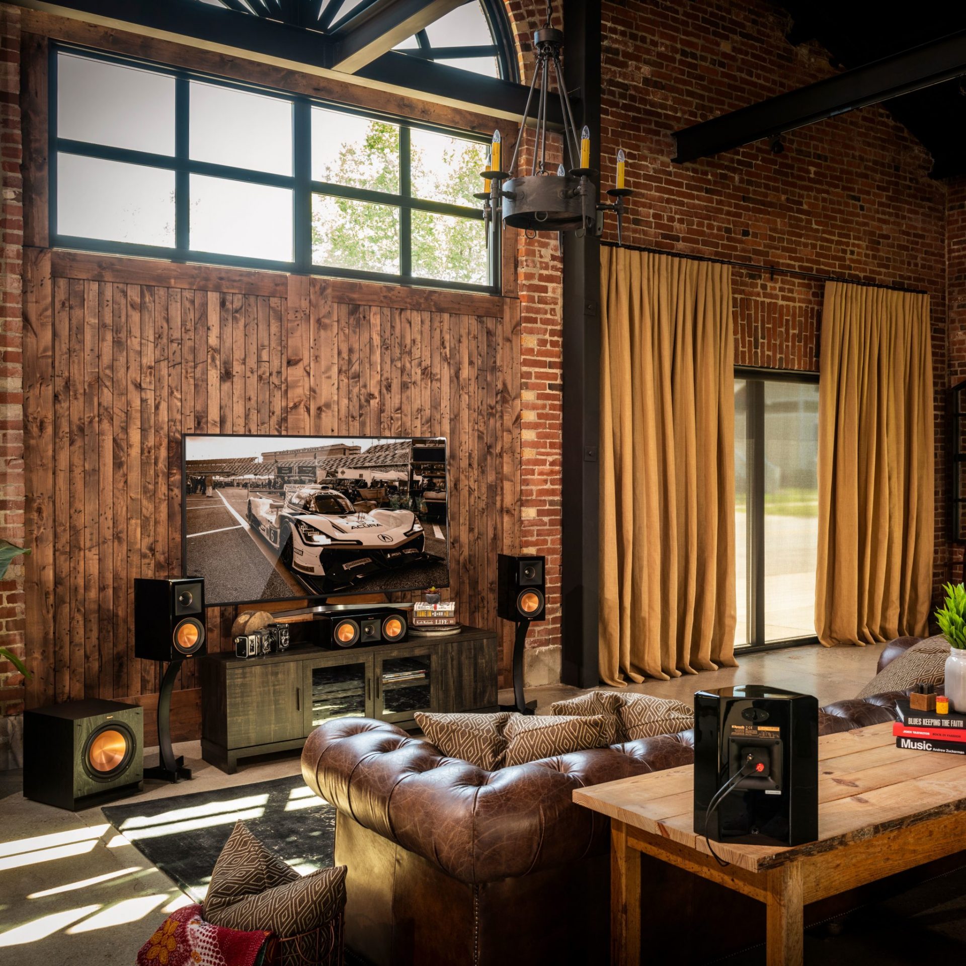 Klipsch's Reference Premiere home audio system in a home setting