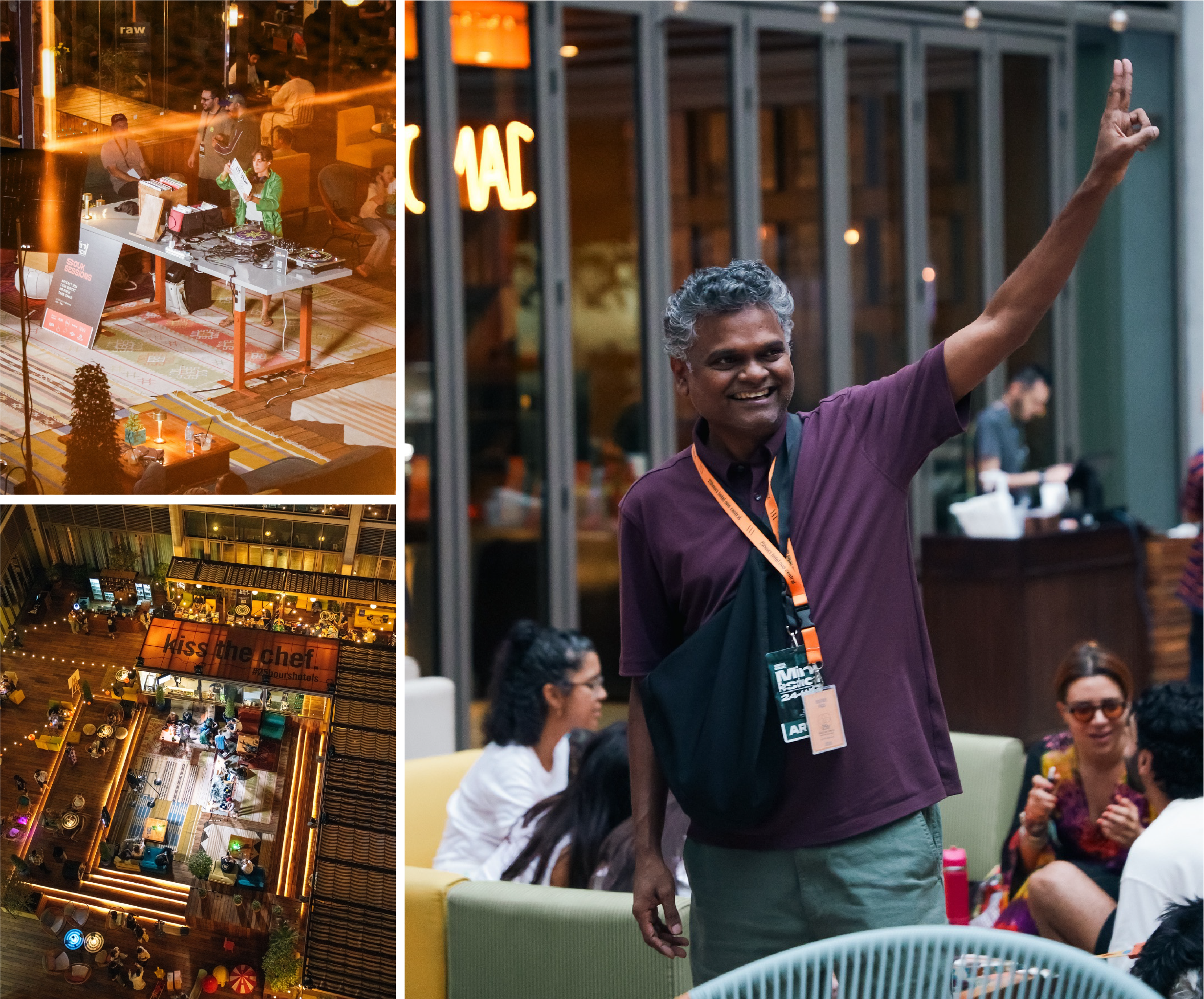 The Vinyl Souk Event at 25h Hotel, Dubai (Jayesh Veralkar in the right)