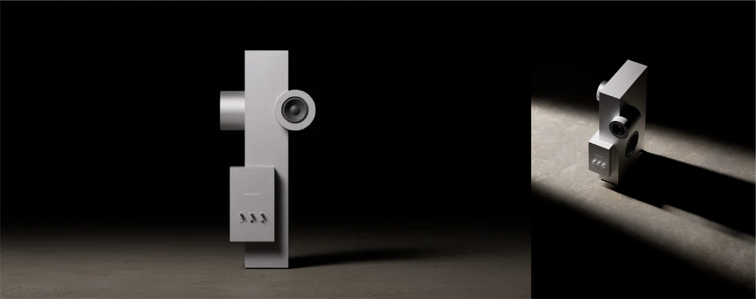 Transparent Brutalist Speaker