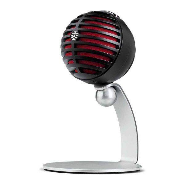 A close up shot of the Shure MV5 Digital Condenser Microphone