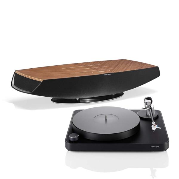 A combined product offering consisting of Sonus Faber Omnia and the Concept MM Turntable