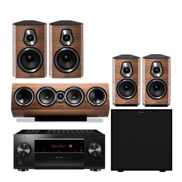 All the speakers of the Sonetto II Home Theater System