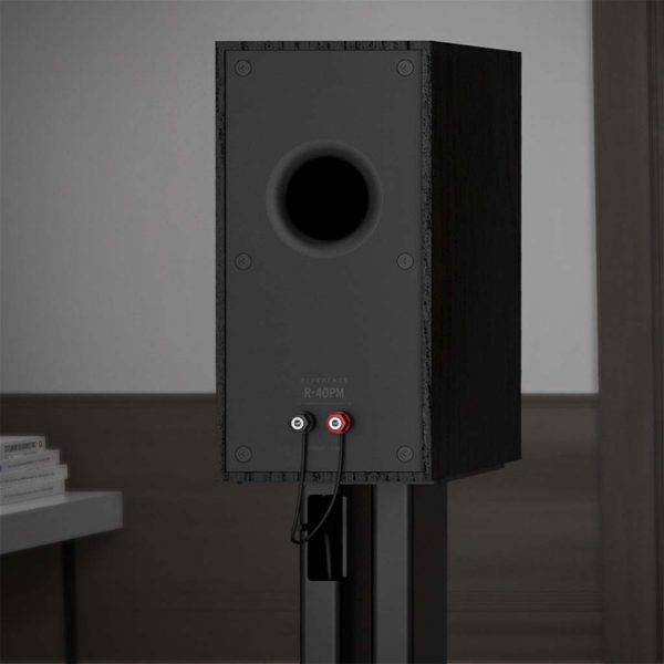 KS-24 Speaker stand with a Klipsch Reference R-40PM speaker placed on top of it.